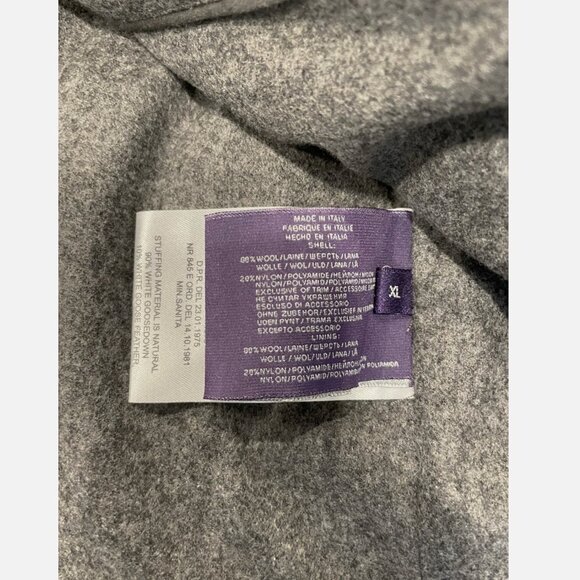 Ralph Lauren Purple Label Wool Goose down vest ITALY XL grey suede jacket - Picture 8 of 8